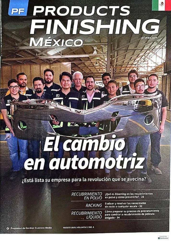 Products Finishing México cover story, August 2019